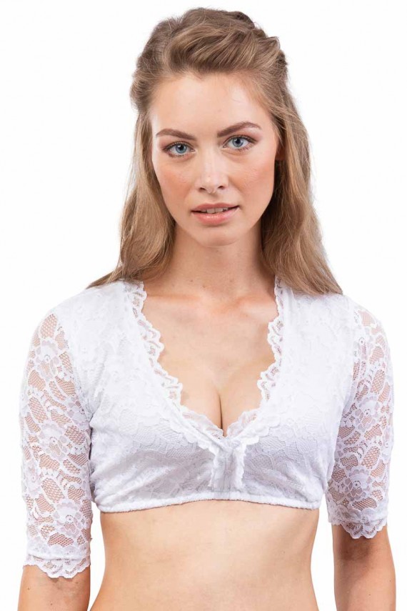 Damen Dirndlbluse Lilly - weiss