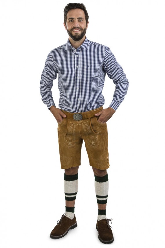 Herren Lederhose Wiesnjäger - wildeiche