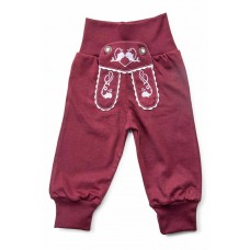 Kinder-Jogginghose "Waal" im Lederhosen Design - bordeaux