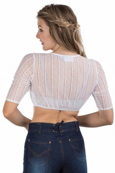 Damen Dirndlbluse Magerite - weiss