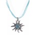 Damen Trachtenschmuck Edelweiß türkis