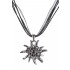 Damen Trachtenmodeschmuck Edelweiß schwarz