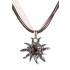 Damen Trachtenschmuck Edelweiß braun