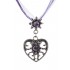 Damen Trachtenschmuck Herz flieder