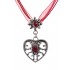 Damen Trachtenschmuck Herz rot