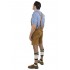 Herren Lederhose Wiesnstern hellbraun